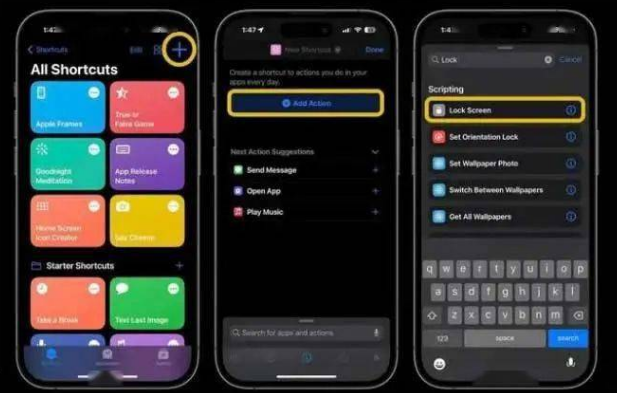 郯城苹果14锁屏维修店分享iPhone14升级iOS16.4后如何创建锁屏快捷方式 